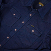 IHSH-409-IB - 19oz Selvedge Denim CPO Shirt - Indigo/Black