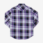 9oz Selvedge American Check Western Shirt - Purple