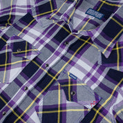 9oz Selvedge American Check Western Shirt - Purple