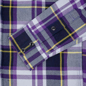 9oz Selvedge American Check Western Shirt - Purple