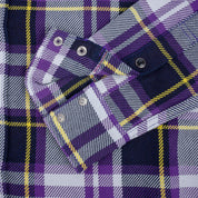 9oz Selvedge American Check Western Shirt - Purple