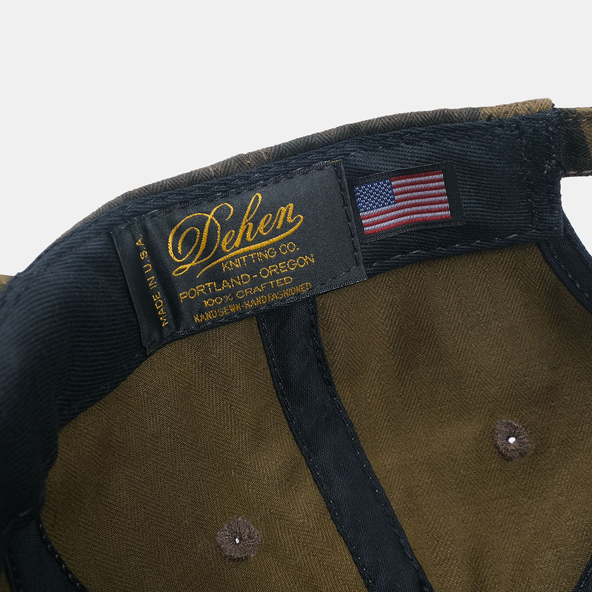 DE-BC02WC-DW-CAM - DEHEN 1920 12oz Waxed Cotton Baseball Cap - Darkwood Camouflage
