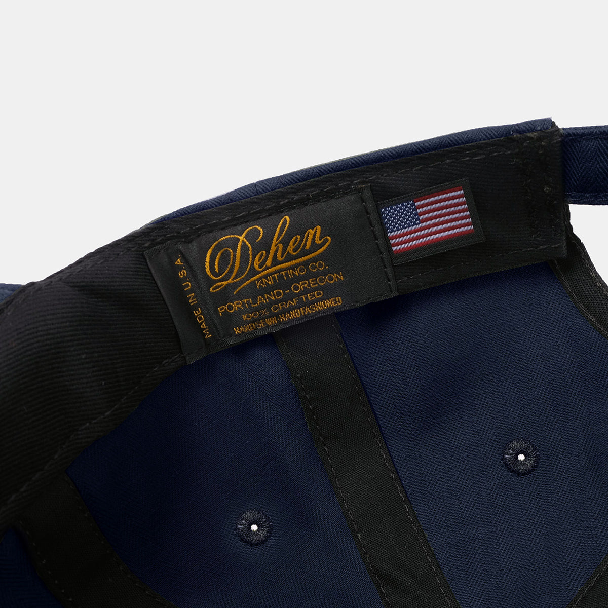 DE-BCW02WC-NAV - DEHEN 1920 12oz Waxed Cotton Baseball Cap - Navy