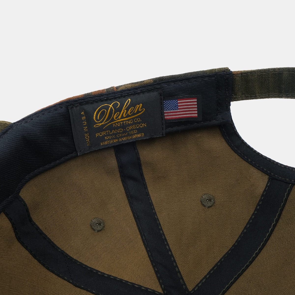 DE-BCW02WC-CAM - Dehen 1920 12 oz Waxed Cotton Baseball Cap - Ginger Camo