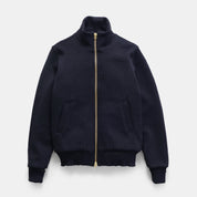 DE-SW0111-NAV - DEHEN 1920 Full-Zip Moto-Sweater - Navy
