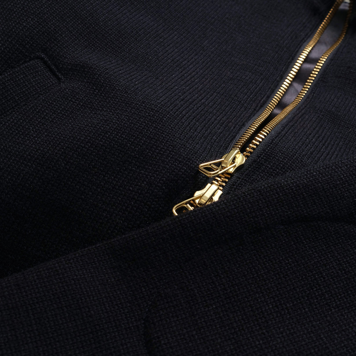DE-SW0111-NAV - DEHEN 1920 Full-Zip Moto-Sweater - Navy