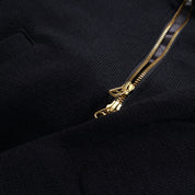 DE-SW0111-NAV - DEHEN 1920 Full-Zip Moto-Sweater - Navy