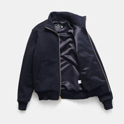 DE-SW0111-NAV - DEHEN 1920 Full-Zip Moto-Sweater - Navy
