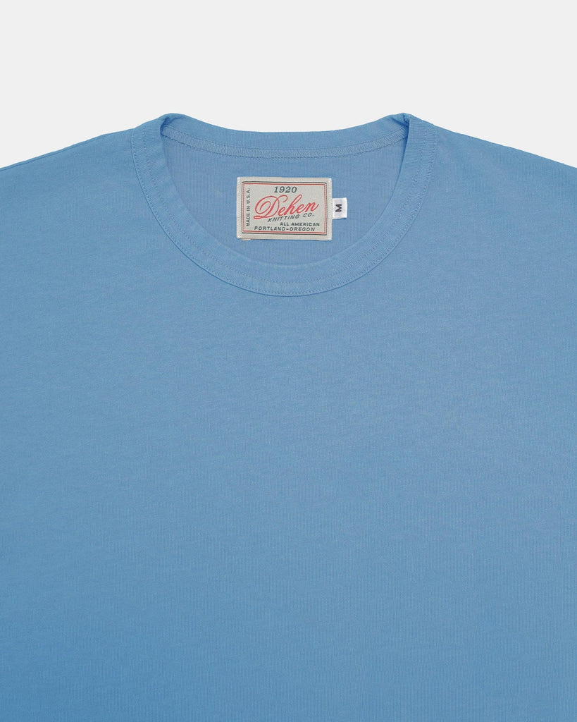 Image showing the DE-TS01-BLU - Heavy Duty T-Shirt - Light Blue which is a T-Shirts described by the following info Bargain, Dehen 1920, Released, T-Shirts, Tops and sold on the IRON HEART GERMANY online store