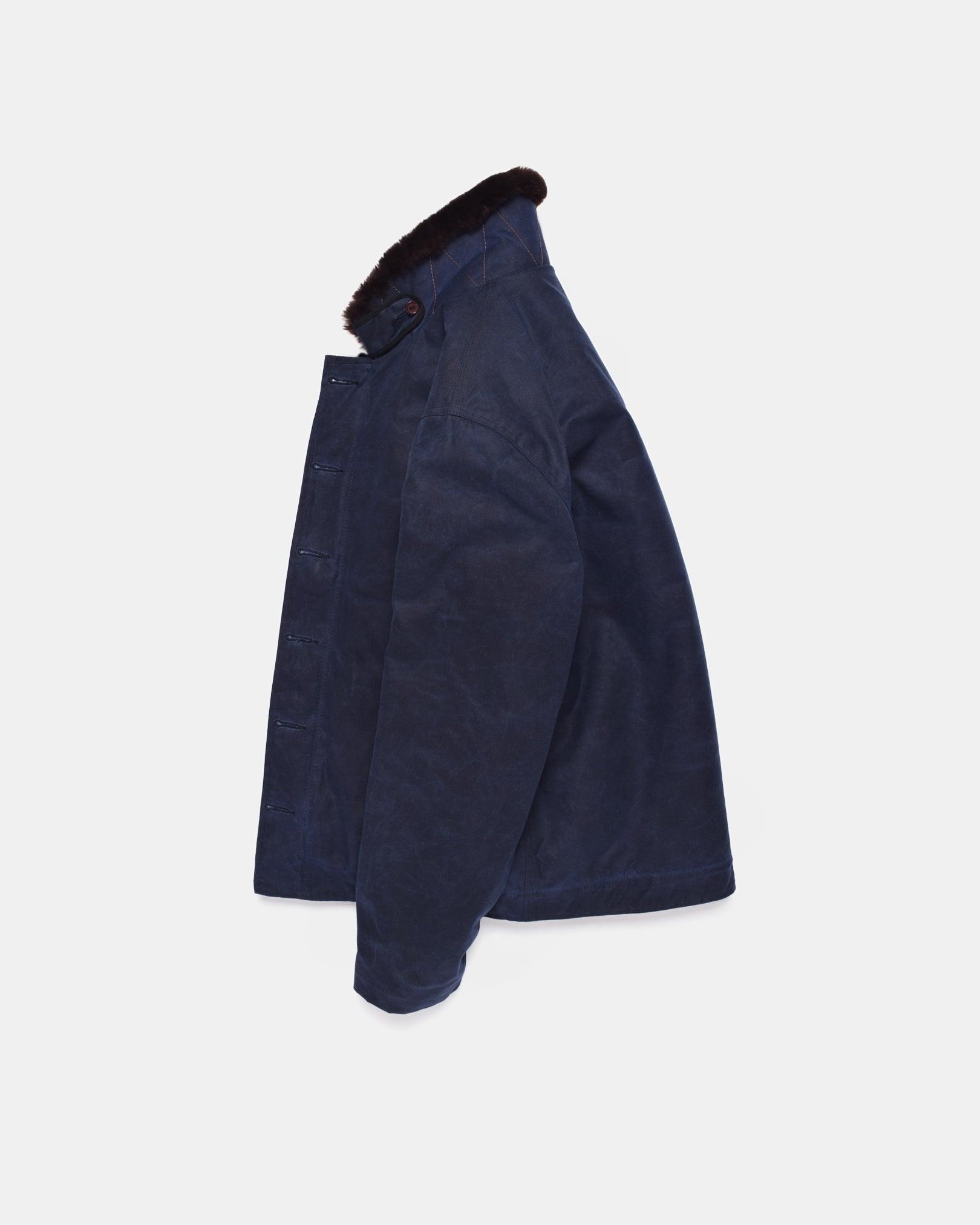 Dehen 1920 Waxed Canvas N-1 Deck Jacket - Navy