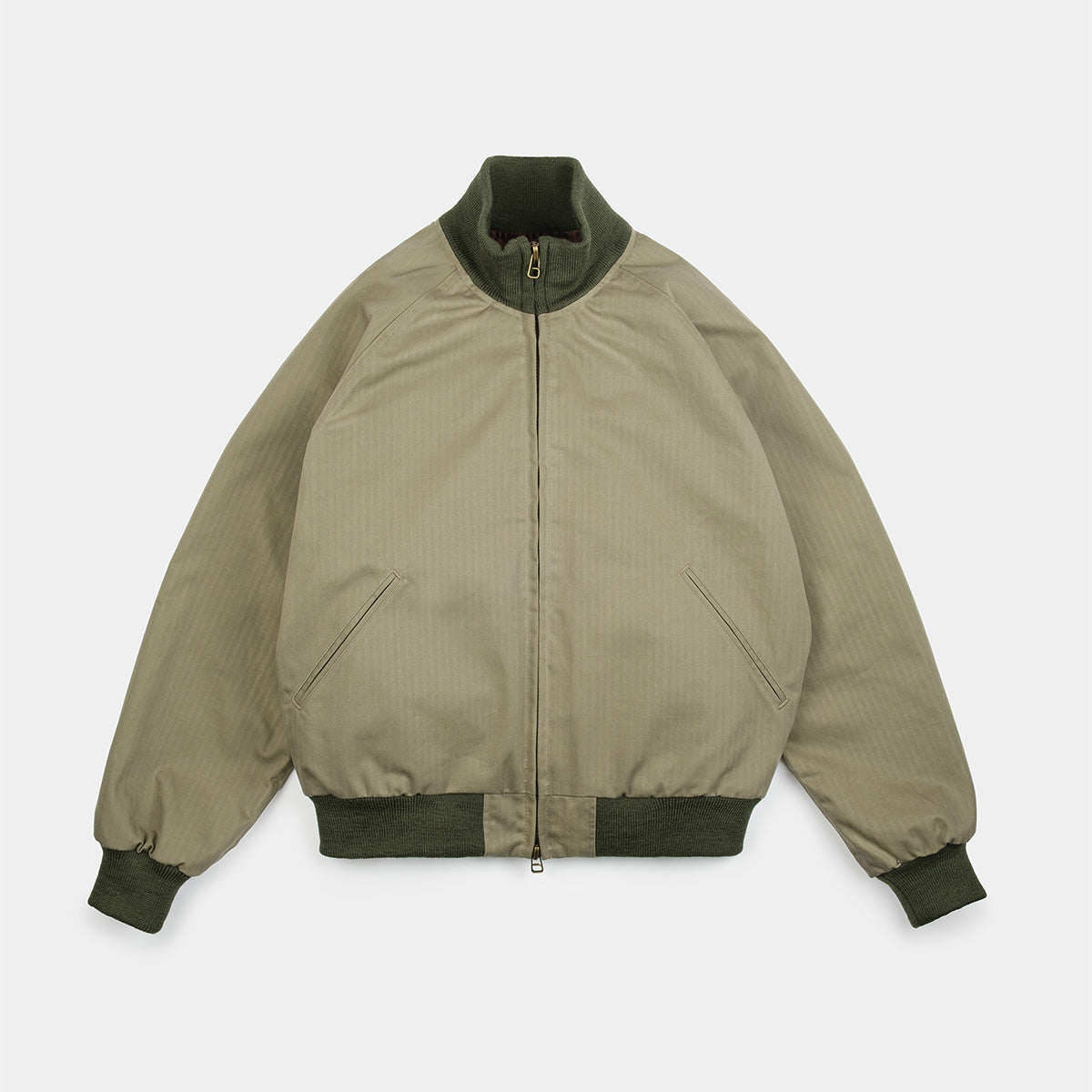 DE-JA084WC-SAG - DEHEN 1920 Pilot Jacket Dry Wax Cotton - Sage
