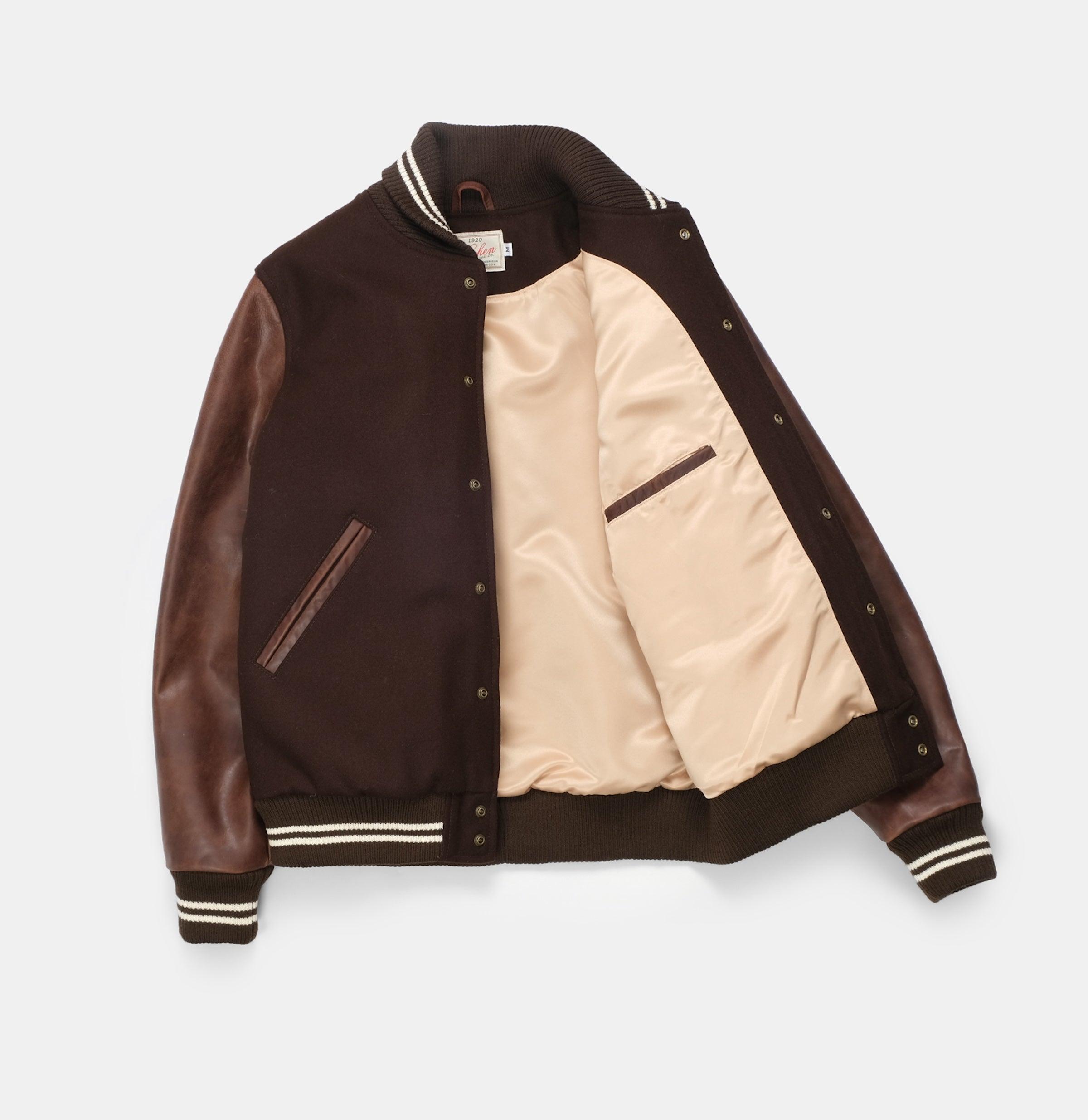 Dehen 1920 Varsity Jacket - Brown