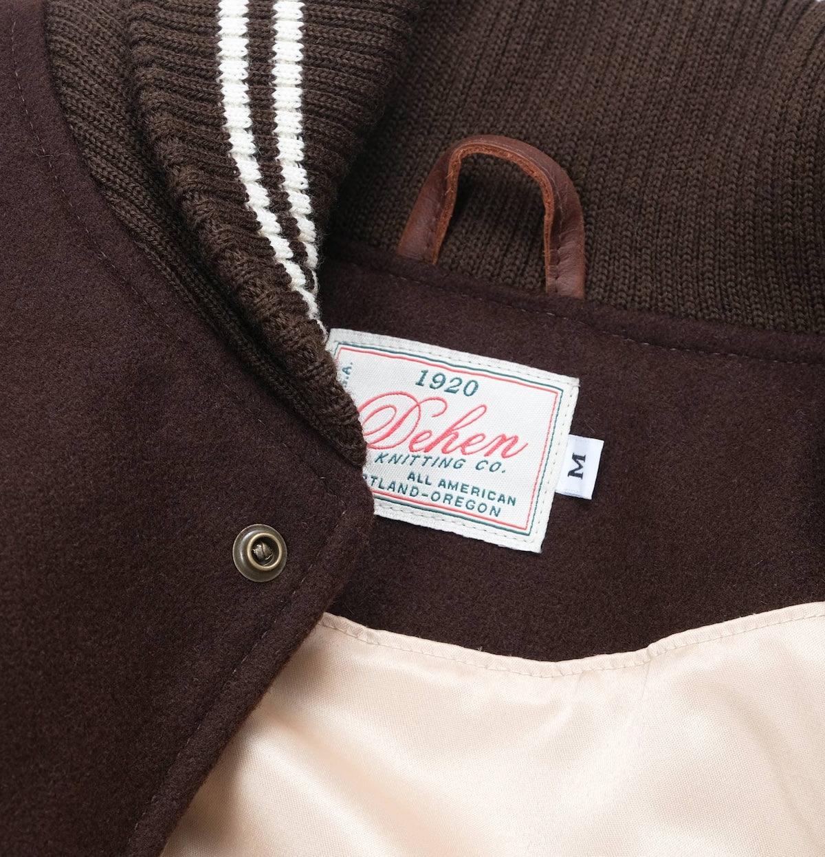 Dehen 1920 Varsity Jacket - Brown