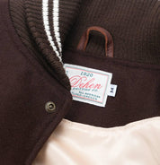 DE-JA0078-BRN - Dehen 1920 Varsity Jacket - Brown