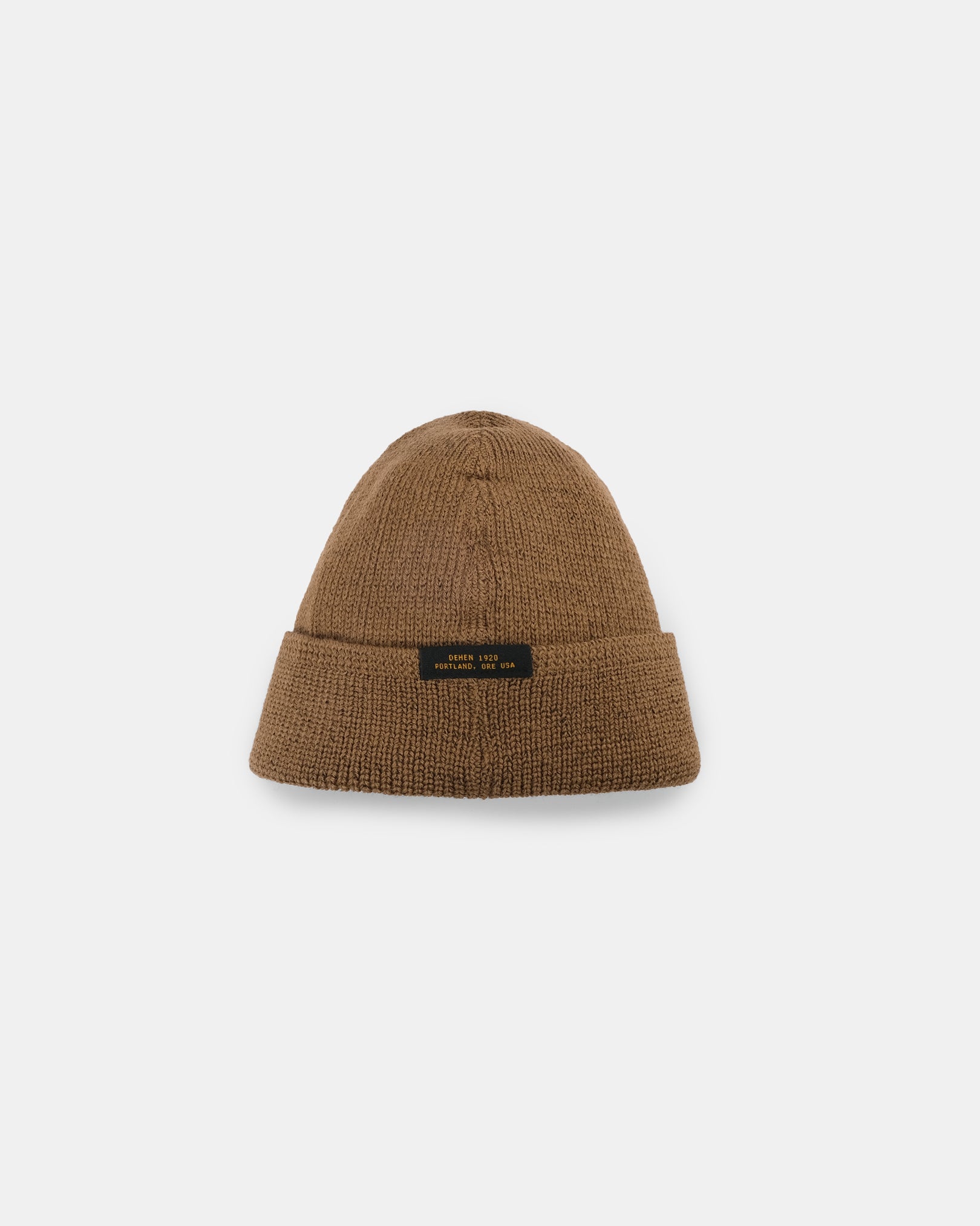 DE-WKC001-TAN - Dehen 1920 Wool Knit Watch Cap - Dark Tan