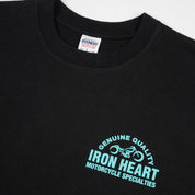 IHT-2504-BLK - 7.5oz Printed Loopwheel Crew Neck T-Shirt - Black
