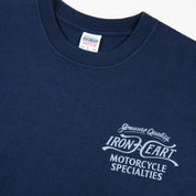 IHT-2505-NAV - 7.5oz Printed Loopwheel Crew Neck T-Shirt - Navy