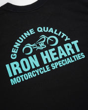 IHT-2504-BLK - 7.5oz Printed Loopwheel Crew Neck T-Shirt - Black
