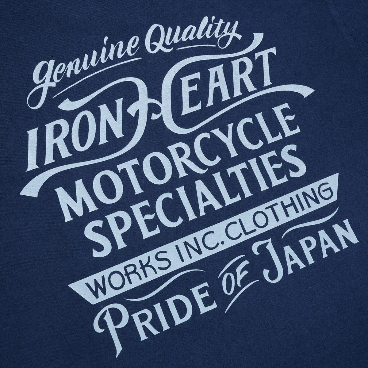 IHT-2505-NAV - 7.5oz Printed Loopwheel Crew Neck T-Shirt - Navy