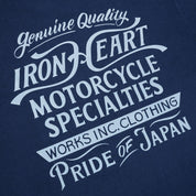 IHT-2505-NAV - 7.5oz Printed Loopwheel Crew Neck T-Shirt - Navy