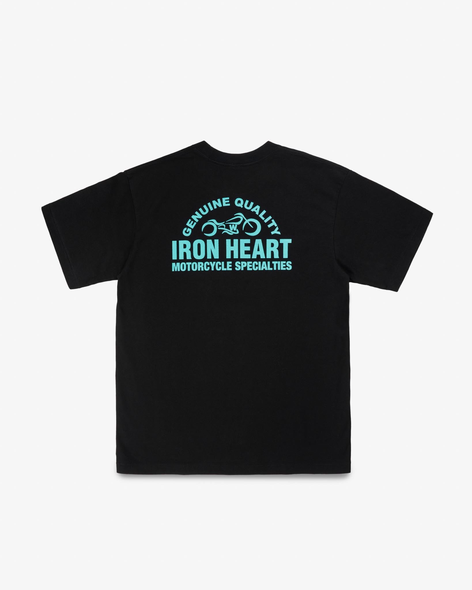 IHT-2504-BLK - 7.5oz Printed Loopwheel Crew Neck T-Shirt - Black
