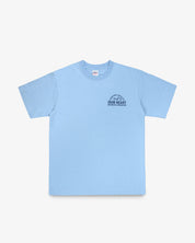 IHT-2504-SAX - 7.5oz Printed Loopwheel Crew Neck T-Shirt - Sax Blue