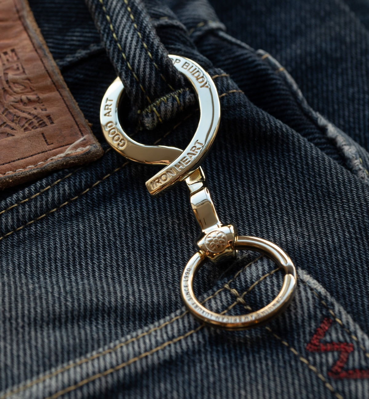 GA-BLB-IH-BR - GOOD ART HLYWD x IRON HEART Belt Loop Buddy - Brass