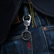GA-CLIP-8-A - GOOD ART HLYWD Clip 8 Keychain A - Sterling Silver