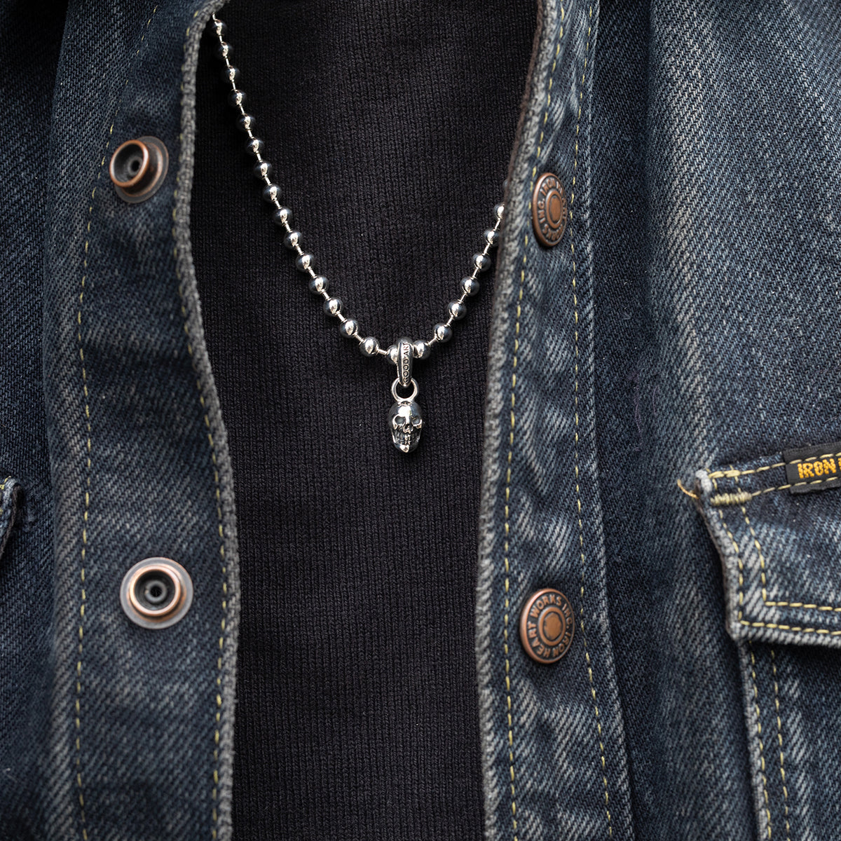 GA-JACK-SKULL-2A - GOOD ART HLYWD Jack Skull Pendant 2A - Sterling