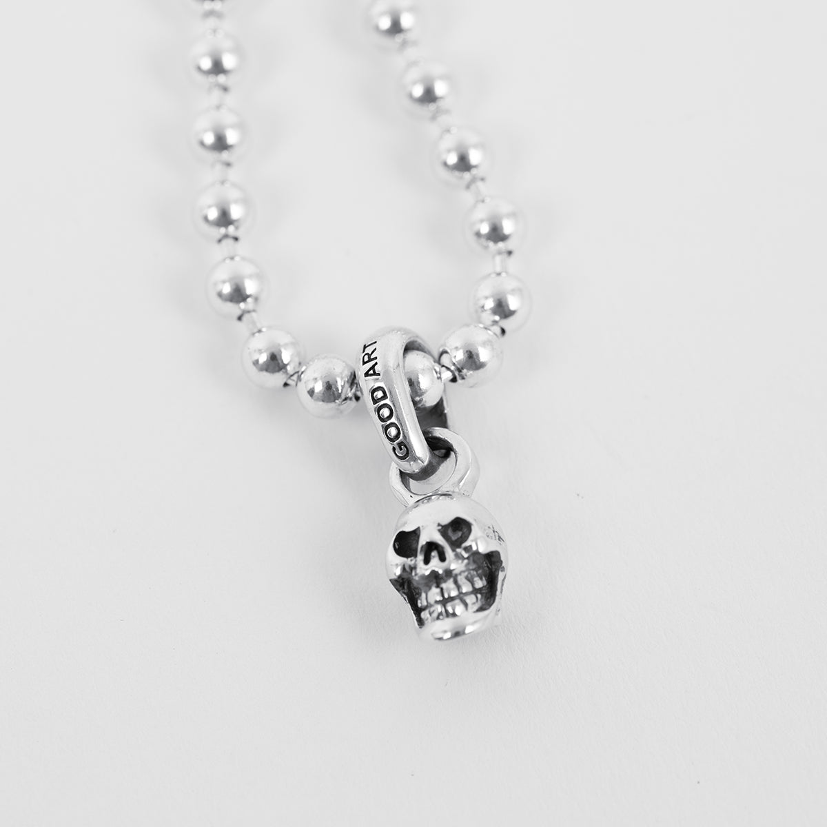 GA-JACK-SKULL-2A - GOOD ART HLYWD Jack Skull Pendant 2A - Sterling Silver