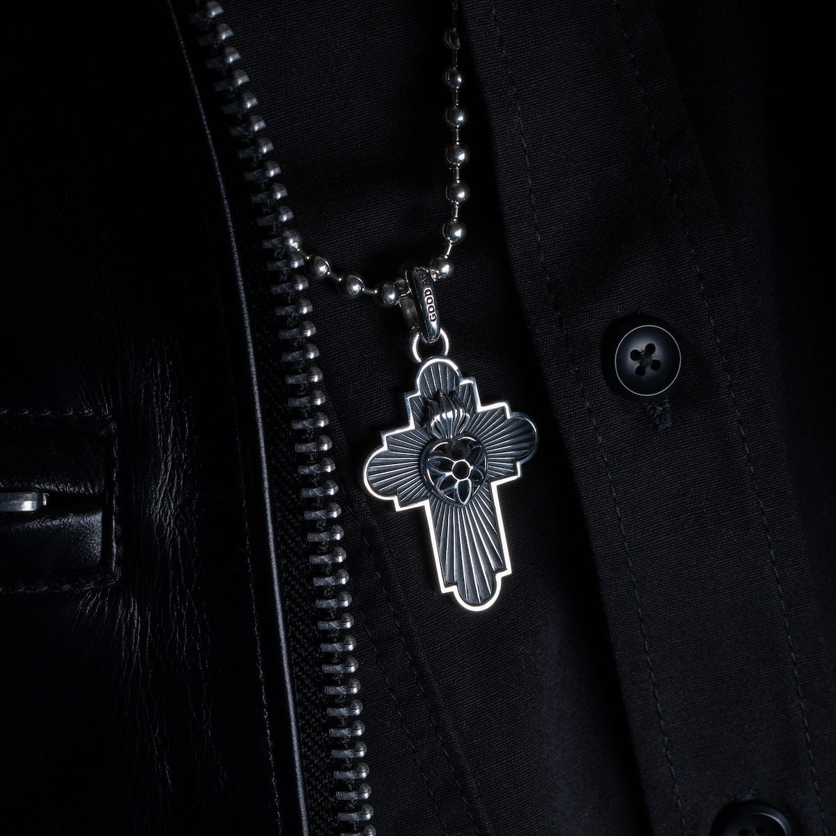 GA-JIMMY-CROSS-PEN-A - GOOD ART HLYWD Jimmy Cross Pendant A - Sterling Silver