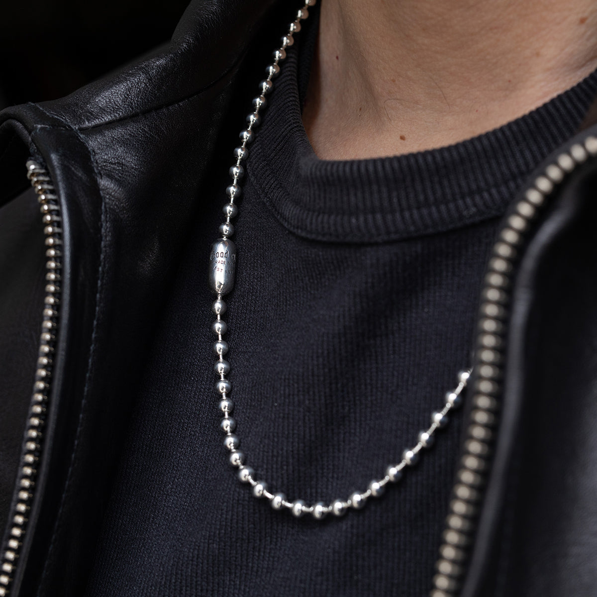 GA-POPLOCK-NECKLACE-A24-LO - GOOD ART HLYWD Poplock Necklace Good Art Logo/ A24' - Sterling Silver