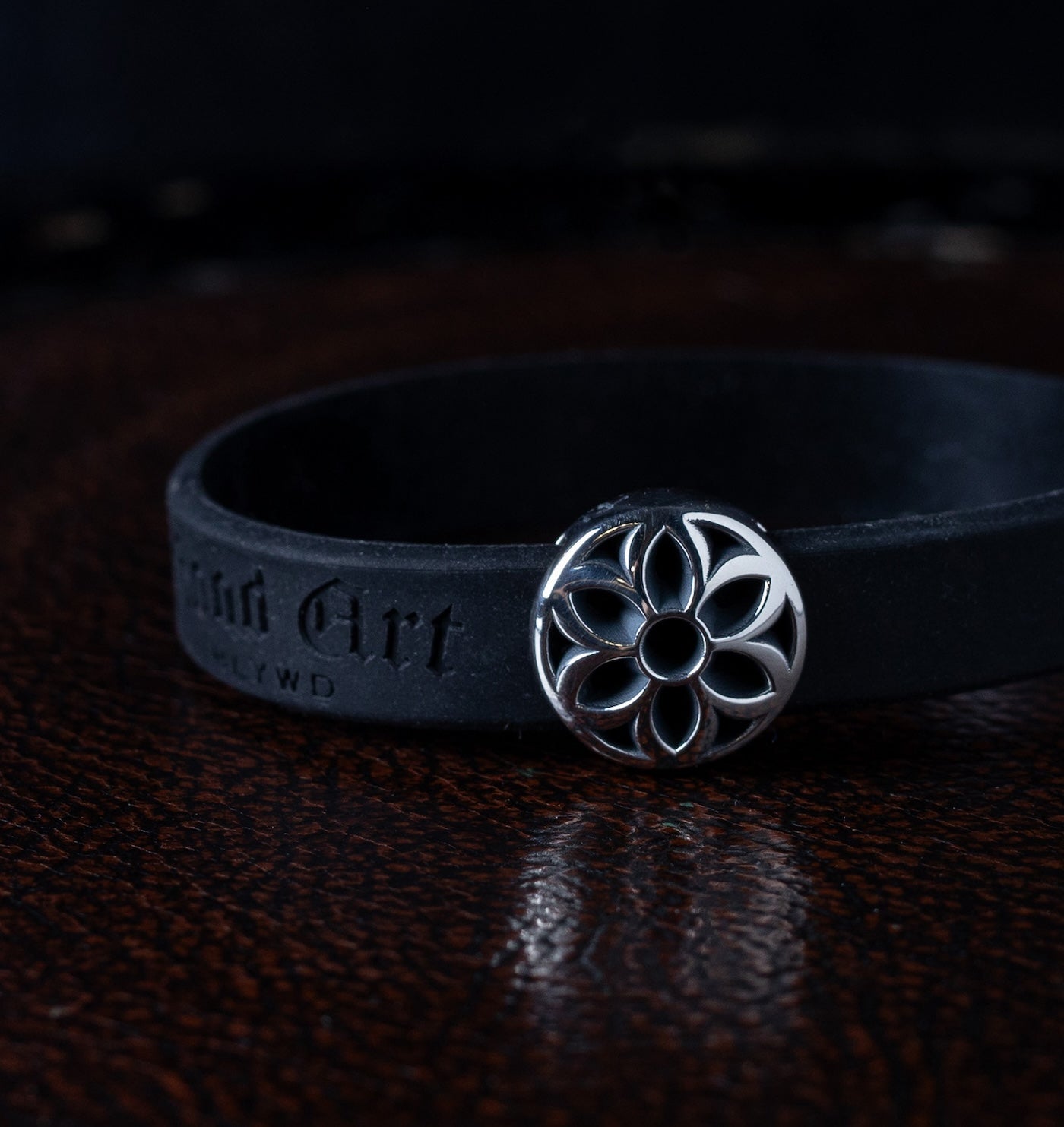 GA-RUBBER-BRA - GOOD ART HLYWD Rubber Biscuit Rosette Bracelet