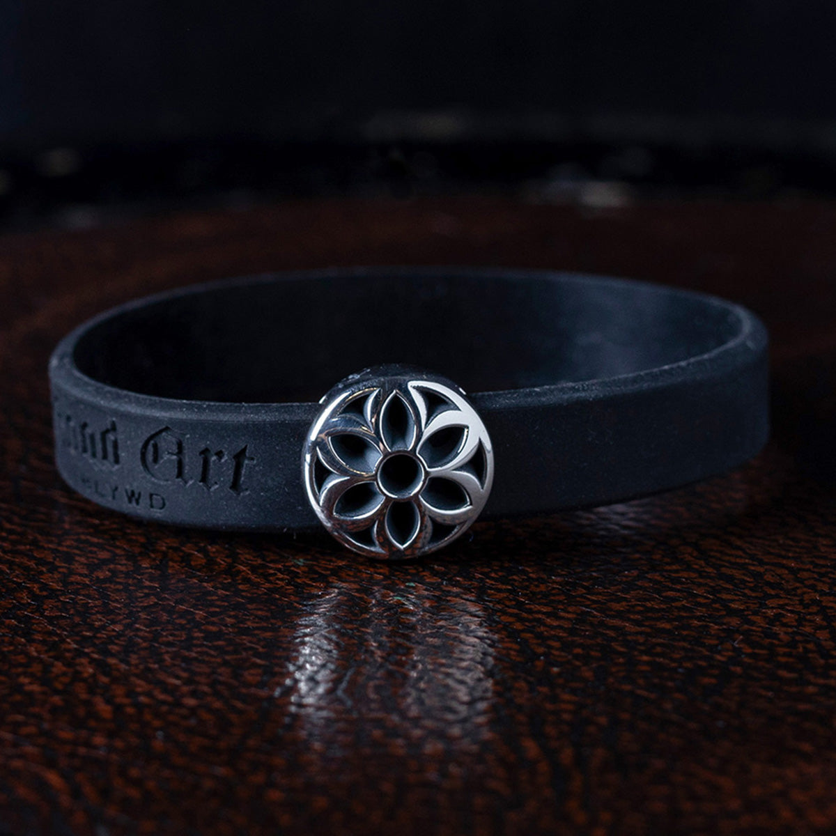 GA-RUBBER-BRA - GOOD ART HLYWD Rubber Biscuit Rosette Bracelet