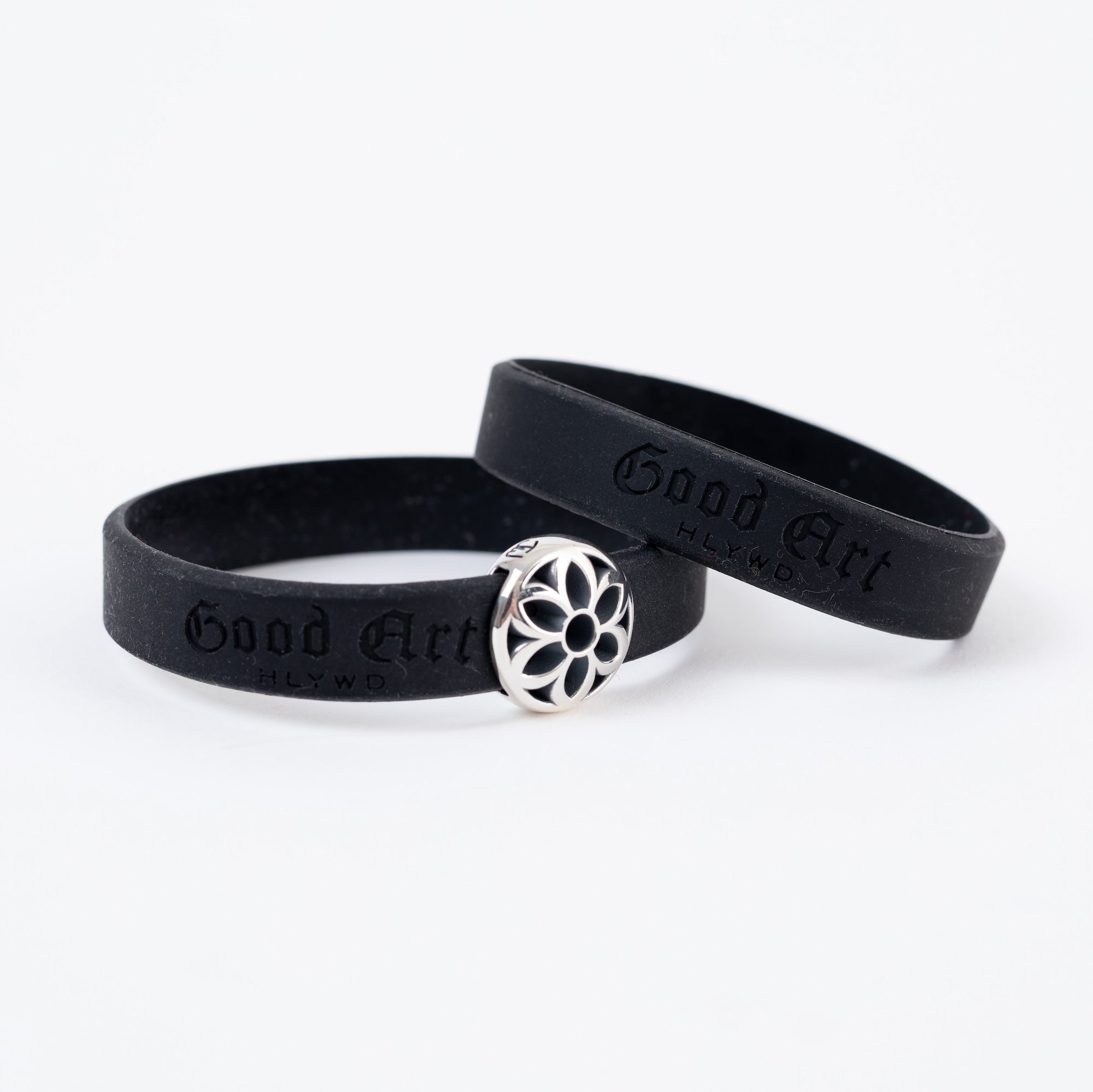 GA-RUBBER-BRA - GOOD ART HLYWD Rubber Biscuit Rosette Bracelet