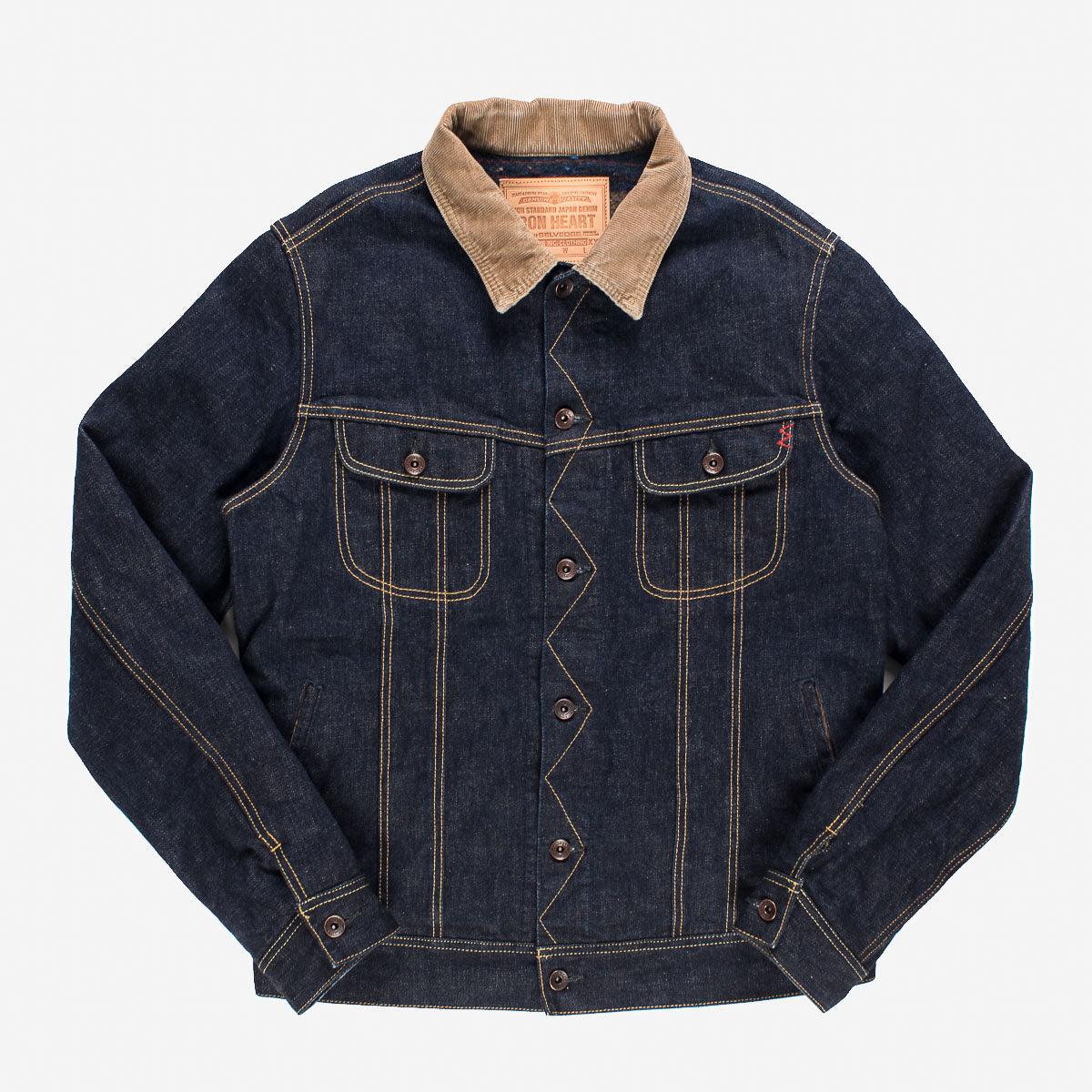 Washed Blue Dim Jacket Slim Fit Desizing 18oz Blue Selvedge