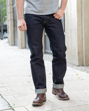 IH-1955S-142 - 14oz Selvedge Denim "1955" Vintage Tapered Cut Jeans - Indigo