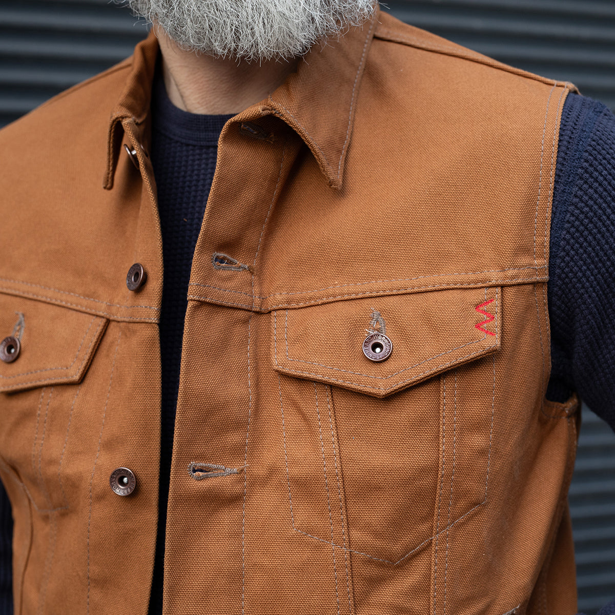 IH-2526V - 17oz Duck Modified Type III Vest - Brown