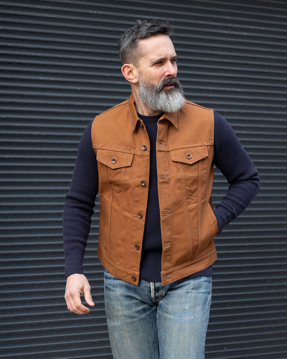 IH-2526V - 17oz Duck Modified Type III Vest - Brown