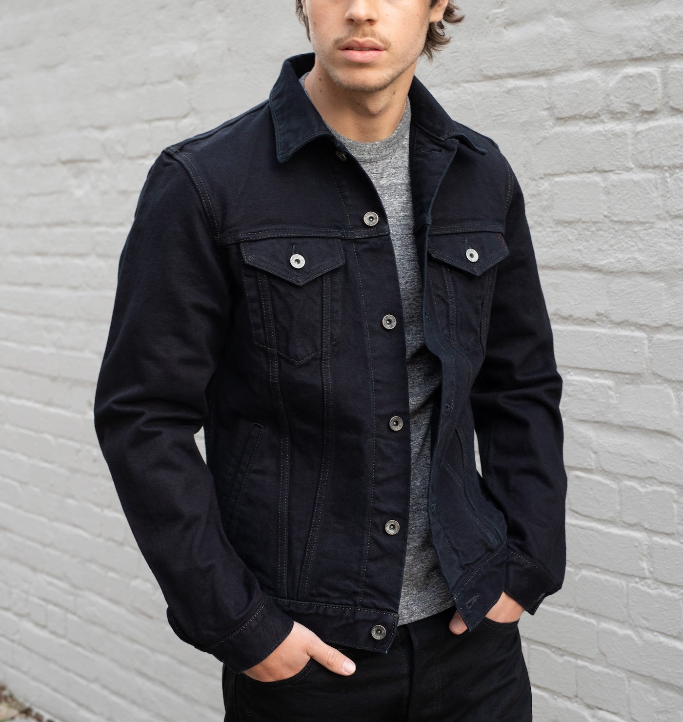IH-526J-142OD - 14oz Selvedge Denim Type III Jacket - Overdyed Indigo