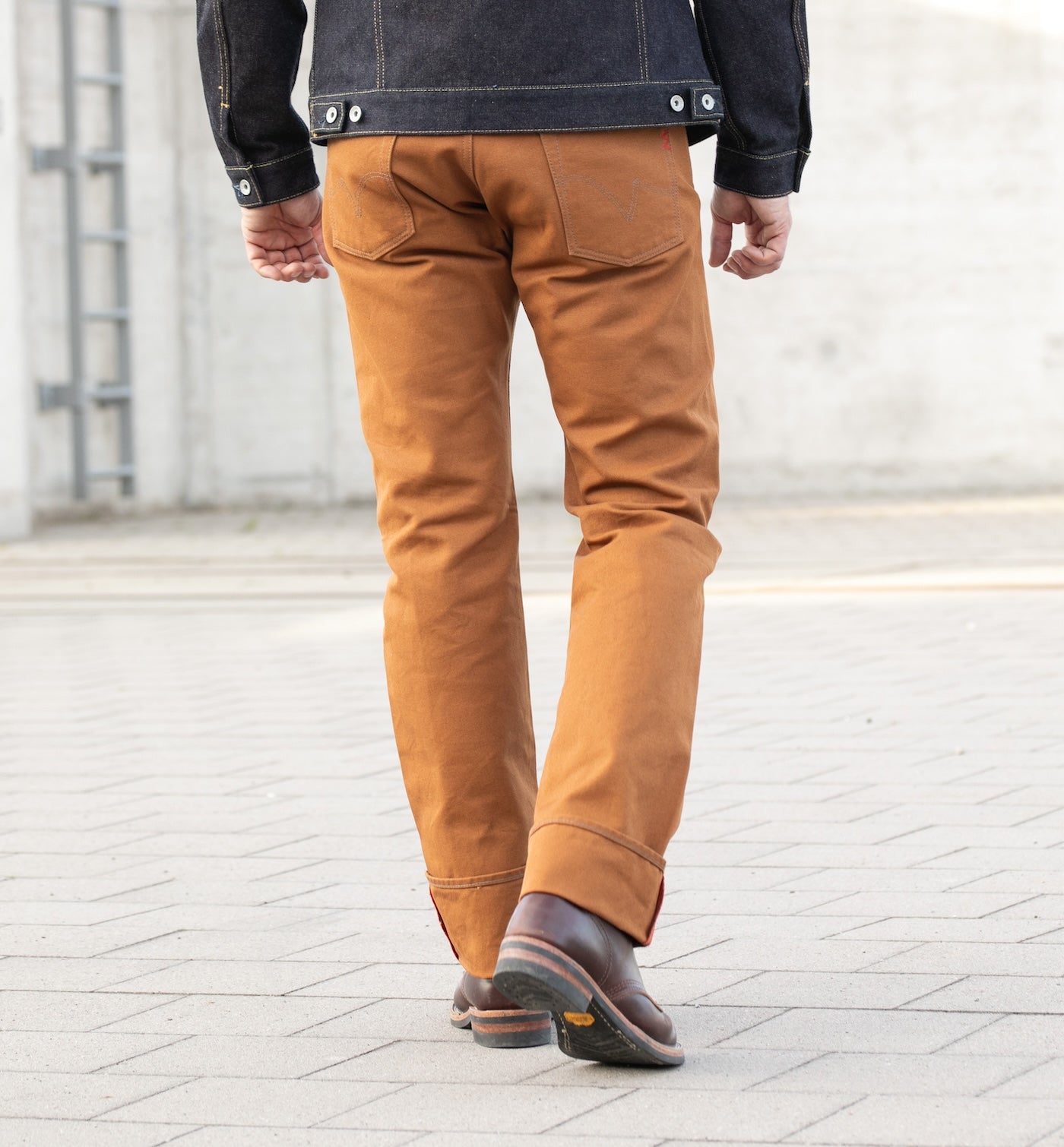 IH-634D - 17oz Duck Straight Cut Jeans - Brown