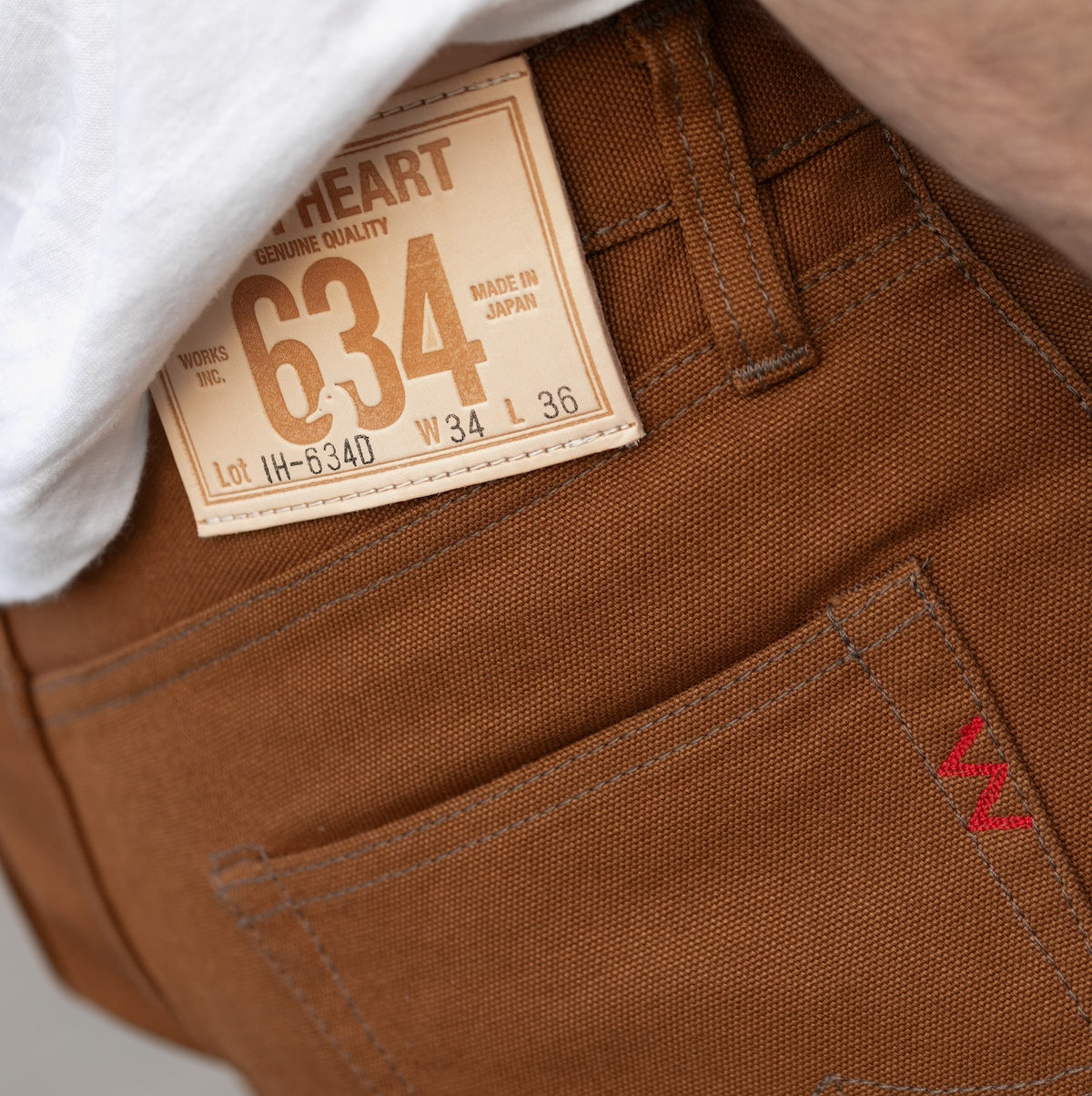 IH-634D - 17oz Duck Straight Cut Jeans - Brown