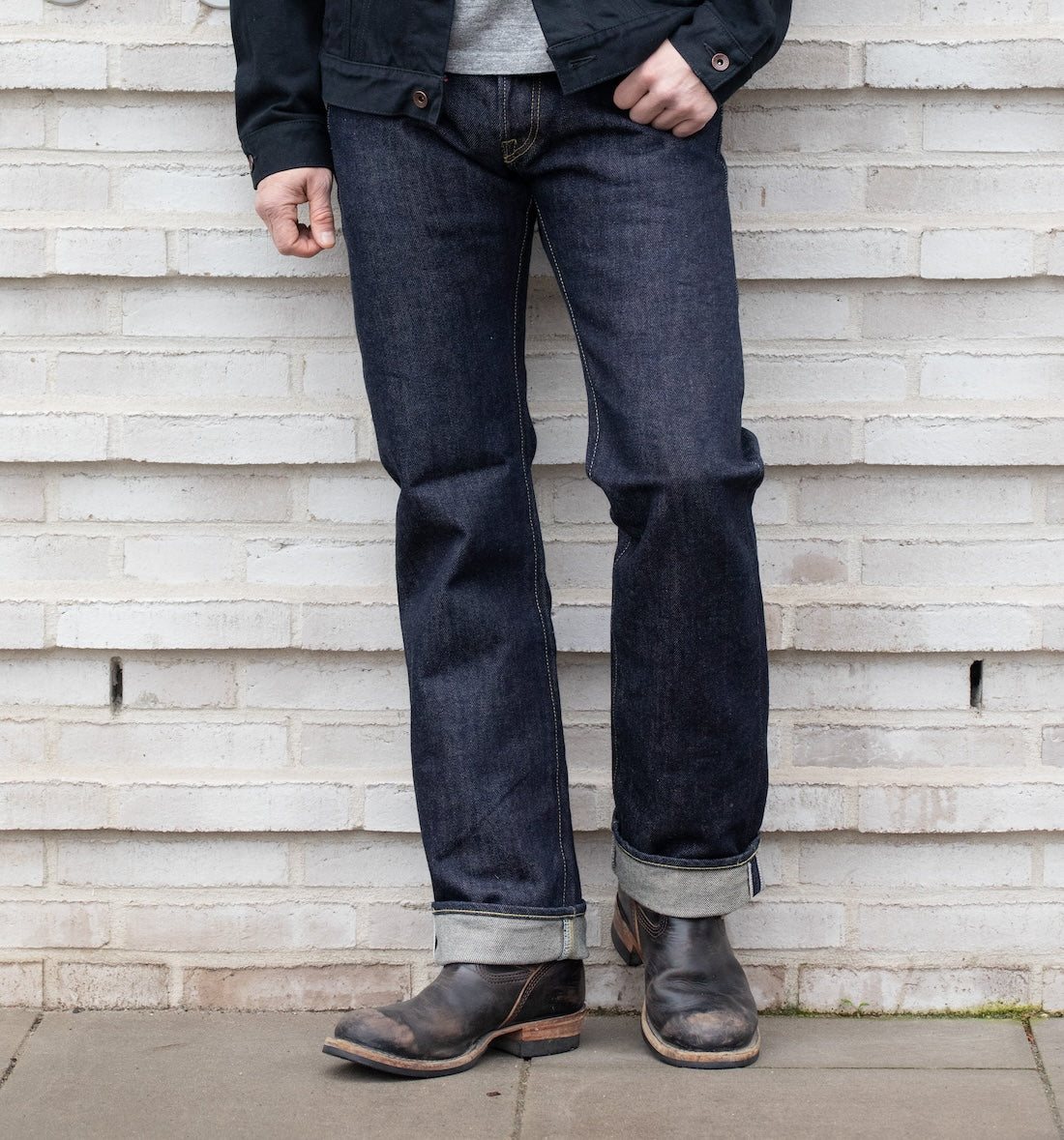 IH-634S - 21oz Selvedge Denim Straight Cut Jeans - Indigo – IRON