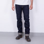 IH-666S-18 - 18oz Vintage Selvedge Denim Slim Straight Cut Jeans - Indigo