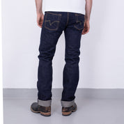 IH-666S-18 - 18oz Vintage Selvedge Denim Slim Straight Cut Jeans - Indigo