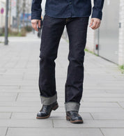 IH-666S-19L - 19oz Left Hand Twill Selvedge Denim Slim Straight Cut Jeans - Indigo