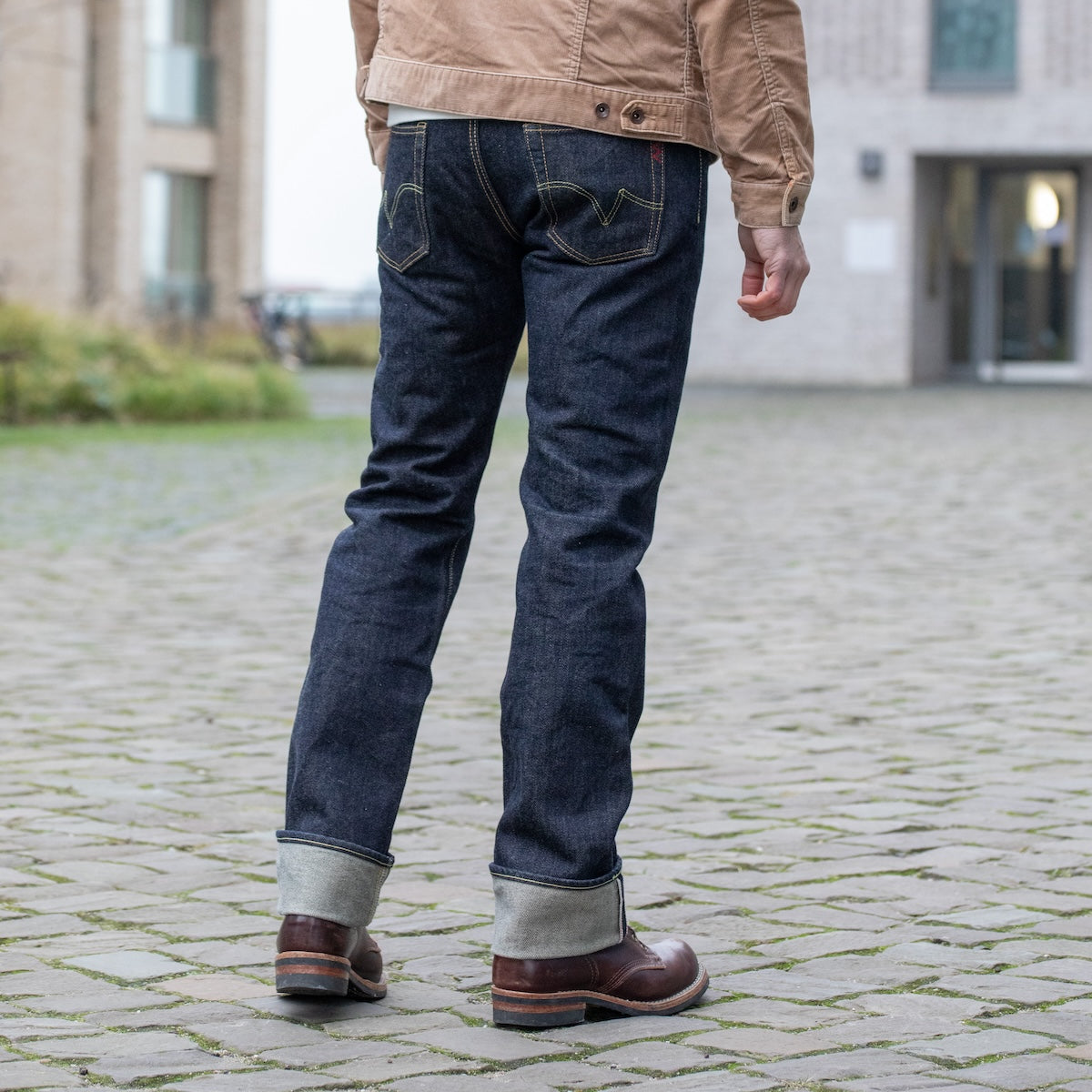 IH-666S-21 - 21oz Selvedge Denim Slim Straight Cut Jeans - Indigo