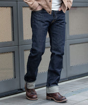 IH-666S-21 - 21oz Selvedge Denim Slim Straight Cut Jeans - Indigo