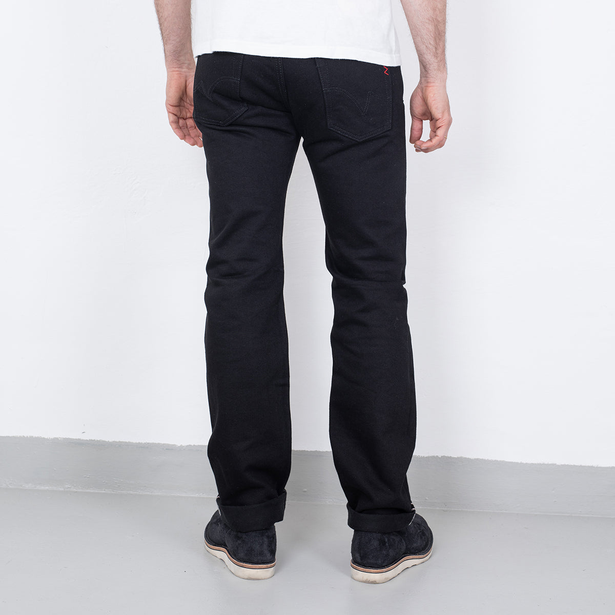 IH-666S-SBG - 21oz Selvedge Denim Slim Straight Jeans - Superblack