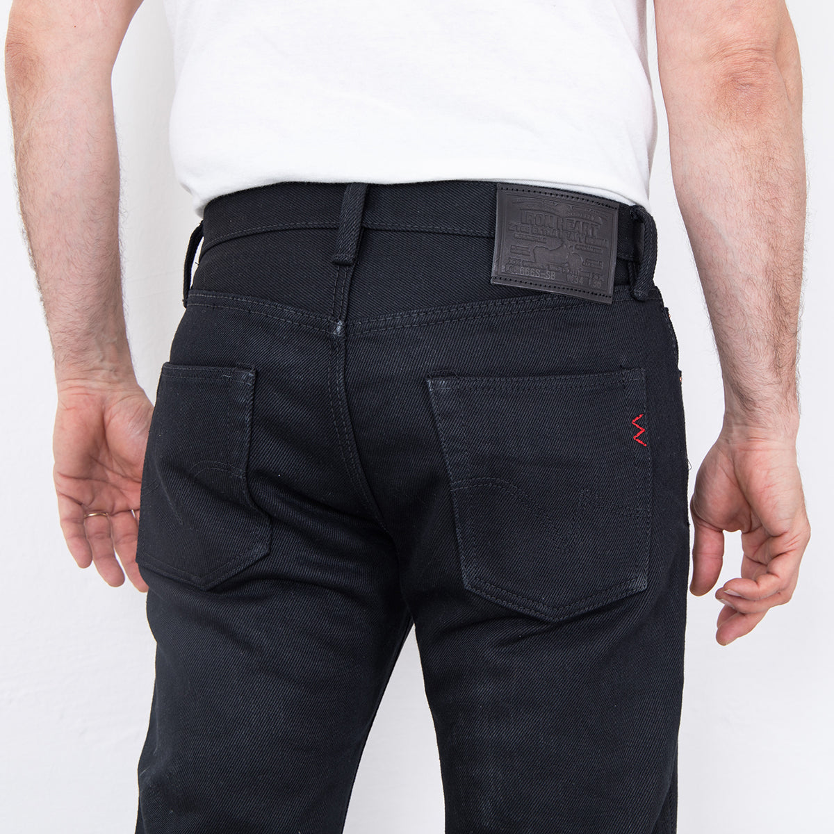 IH-666S-SB - 21oz Selvedge Denim Slim Straight Cut - Superblack Non-Fade